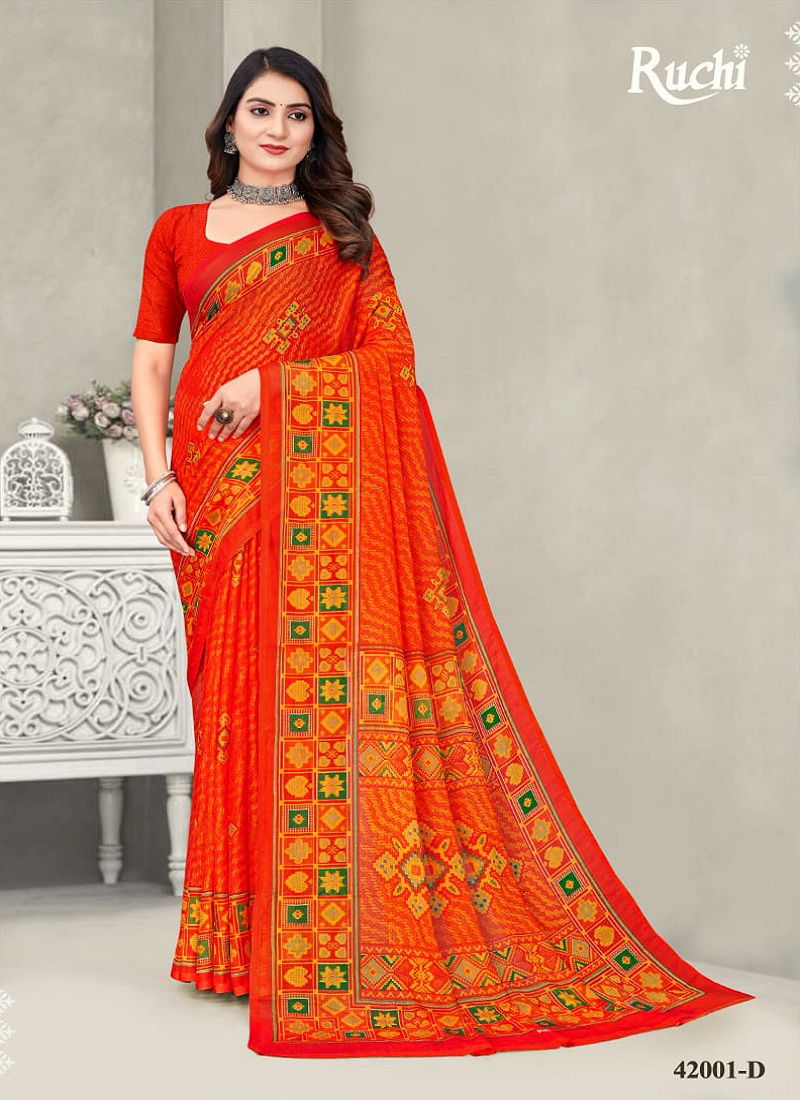 Star Chiffon Vol 192 By Ruchi Chiffon Surat Daily Wear Saree Wholesale Market